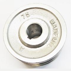 Polia Alumínio 2 Canais Perfil A 75mm Furo 3/4" 19,05mm na internet