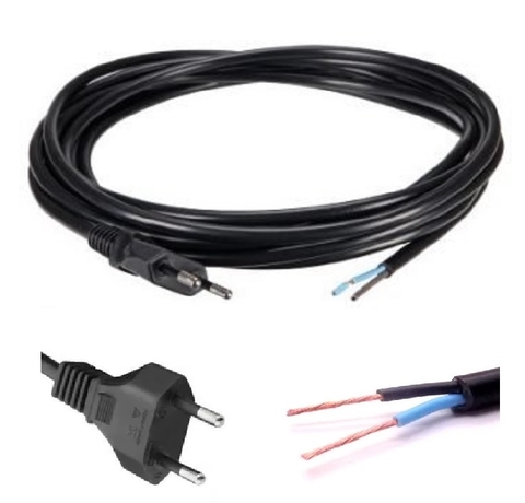 Cabo Força c/ Plugue Injetado PP 2x1,50 mm² 2,0m Reto - comprar online