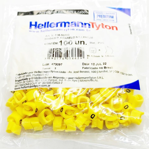 Anilha para Cabos MHG4/9 Letra D