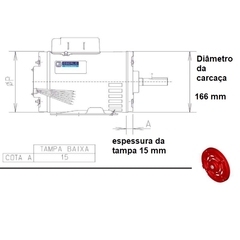Imagem do Tampa Dianteira Nema Carcaça 56 LT 3E1303K