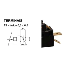 Fim de Curso MG2606 Haste Curta c/ Rolete Terminais E3-Faston - comprar online