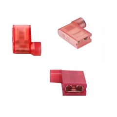 Terminal Total Isolado Bandeira 0,5-1,5 mm² Vermelho 100 peças
