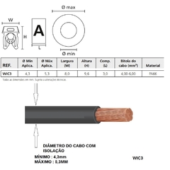 Marcador Anilha Encaixe 4-6 mm² WIC3 Números 0-9 Am 100pc - Eletrotécnica Vera Cruz