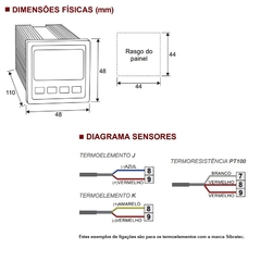 Imagem do Controlador de Temperatura Rele-Alarme 48x48mm AOB518-G21