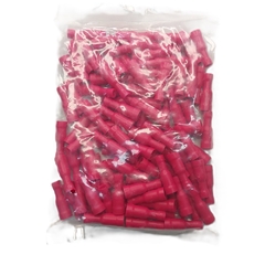 Terminal Pre Isolado Bala Bullet Femea 0,50-1,50 mm² Vermelho na internet