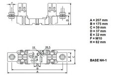 Base Fusível NH-1 Unipolar - loja online