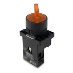 Comutador Iluminado 2 Posições Fixas 1NA Amarelo 24Vca/Vcc