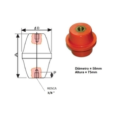 Isolador Bujão 58x75x3/8 na internet