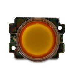 Botão Comando Impulso Iluminado Led 24Vca/Vcc 1NA - Amarelo Met na internet
