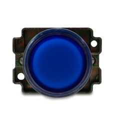 Botão Comando Impulso Iluminado Led 24Vca/Vcc 1NA - Azul Met na internet