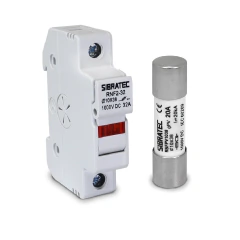 Seccionadora 10x38 1000Vcc/Vdc Unipolar c/ Fusível gPV - Eletrotécnica Vera Cruz