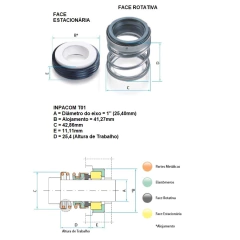 Selo Mecânico 1" Tipo-01 Inpacom - Eletrotécnica Vera Cruz