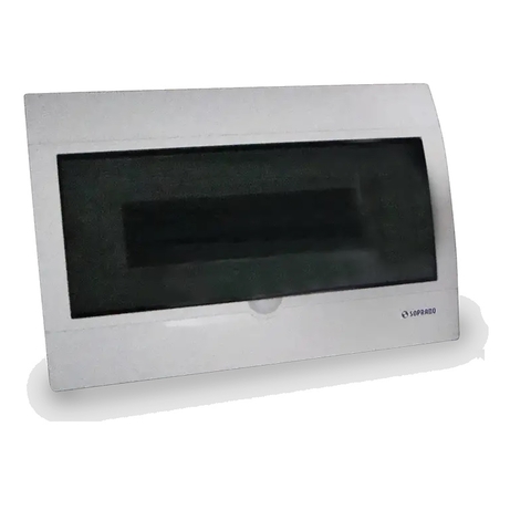 Quadro Distribuição Embutir 12 Polos com Barras N/T Porta Fume