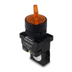 Comutador Iluminado 2 Posições Fixas 1NA Amarelo 220Vca - comprar online