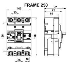 Imagem do Disjuntor Caixa Moldada IEC DL250X 200A