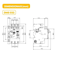 Imagem do Disjuntor Motor DMS-32H Ajuste 20-25A