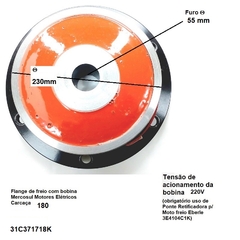 Flange de Freio Carcaça 180 com Bobina 220V 31C371718K na internet