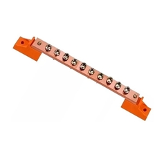 Barramento Cobre 100A 1/2x1/8x10(P) Neutro ou Terra