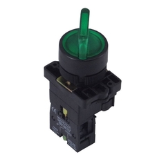 Comutador Iluminado 2 Posições Fixas 1NA Verde 220Vca