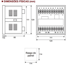 Controlador Fator de Potência Trifásico 220/380V 6 Estágios - Eletrotécnica Vera Cruz