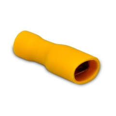 Terminal Isolação Total Fêmea 6,3mm 4-6 mm² Amarelo 100 peças