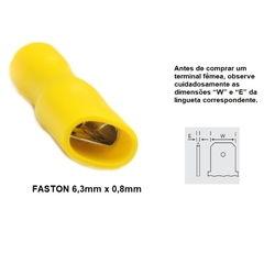Terminal Isolação Total Fêmea 6,3mm 4-6 mm² Amarelo 100 peças - loja online