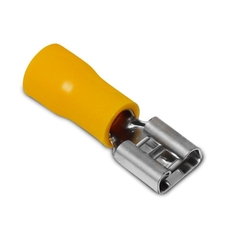 Terminal Pre Isolado Fêmea 6,3mm 4,00-6,00 mm² Amarelo 100 peças - comprar online
