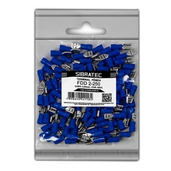 Terminal Pre Isolado Fêmea 6,3mm 1,50-2,50 mm² Azul 100 peças - loja online
