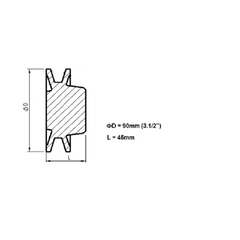 Polia Ferro Fundido 1 Canal Perfil A 90mm Furo 3/4" 19,05mm na internet