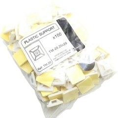 Fixador Auto Adesivo 20x20 mm Branco 100 peças na internet