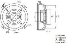 Flange p/ Motor Hércules Carcaça 71 B14 C-105 C-DIN - loja online
