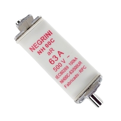 Fusível NH-00c aR 63A Ultra Rápido 500Vca 100kA