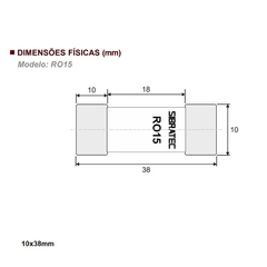 Fusível Cartucho Porcelana 10x38 mm 25A GPV Solar 1000Vcc 10 peças na internet