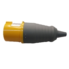 Plugue IP44 32A 2P+T 110/130Vca Amarelo 4h PLS-3274 - Eletrotécnica Vera Cruz