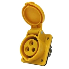 Tomada Embutir IP44 32A 2p+t 110/130Vca Amarela 4h TES-3244 - comprar online