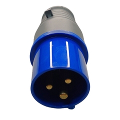Plugue IP44 32A 2P+T 220/240Vca Azul 6h PLS-3276 - loja online