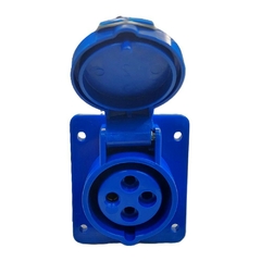 Tomada Embutir IP44 32A 3p+t 220/240Vca Azul 9h TES-4249 - comprar online