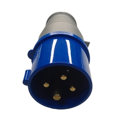 Plugue IP44 32A 3P+T 220/240Vca Azul 9h PLS-4279 - loja online