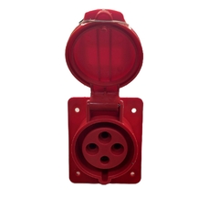 Tomada Embutir IP44 16A 3p+t 380/440Vca Vermelho 6h TES-4046 - comprar online