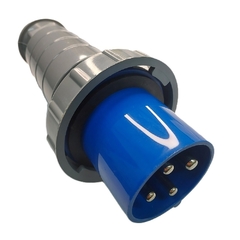 Plugue IP67 63A 3P+T 220/240Vca Azul 9h PLP-4579 - comprar online