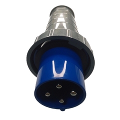 Plugue IP67 63A 3P+T 220/240Vca Azul 9h PLP-4579 - Eletrotécnica Vera Cruz