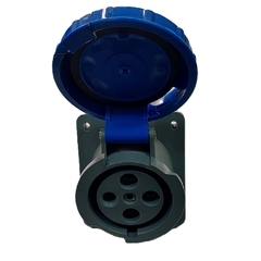 Tomada Embutir IP67 63A 3p+t 220/240Vca Azul 9h TEP-4549 - loja online