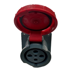 Tomada Embutir IP67 63A 3p+t 380/440Vca Vermelho 6h TEP-4546 - loja online
