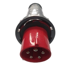 Plugue IP67 63A 3P+T+N 380/440Vca Verm 6h PLP-5576 - Eletrotécnica Vera Cruz