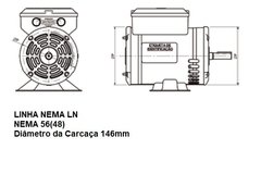 Imagem do Tampa Dianteira Nema Carcaça 56(48) LN 3D12774K