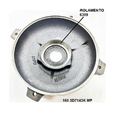 Tampa Traseira Carcaça 160 3D7143K MP Rol 6309 Mercosul - Eletrotécnica Vera Cruz