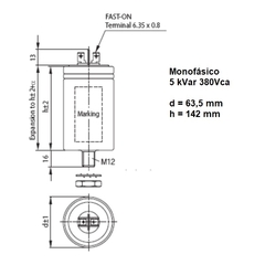 Célula Monofásica 380Vca 5 kVAr - Eletrotécnica Vera Cruz