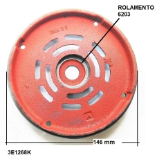 Tampa Dianteira Nema Carcaça 48/56(48) LT 3E1268K - Eletrotécnica Vera Cruz