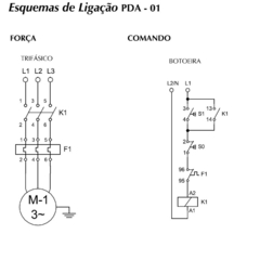 Imagem do Partida Direta Trifásica 220V Rele 17-25A Botão Liga/Desliga PDA01