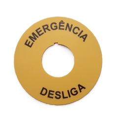Plaqueta Emergência furo 22mm Margirius